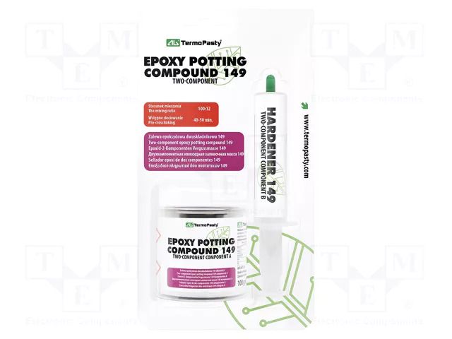 Epoxy encapsulating compound; resin; Curing method: RTV AG TERMOPASTY ZAL-EP-149