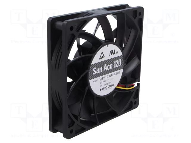 Fan: DC; axial; 48VDC; 120x120x25mm; 306.6m3/h; 59dBA; ball; 5400rpm SANYO DENKI 9GV1248P4J01