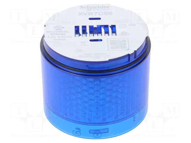 Module: light signaller; blue; LED; 24VDC; 24VAC; IP66; Ø70x59.3mm SCHNEIDER ELECTRIC XVB7C56