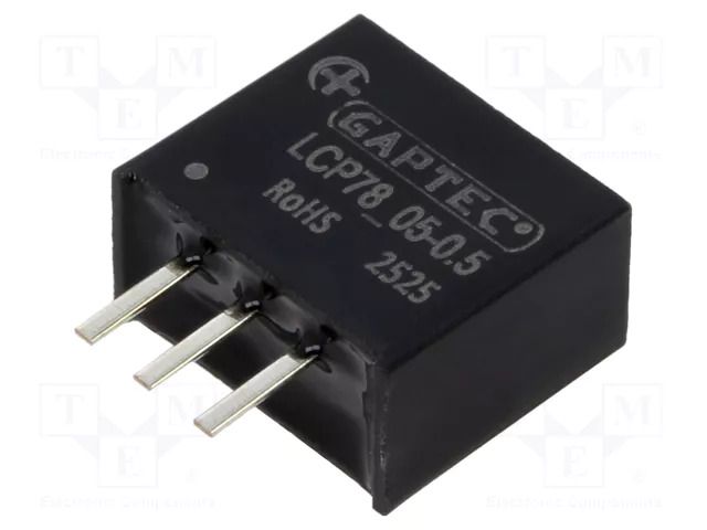 Converter: DC/DC; Uin: 6.5÷42VDC; Uout: 5VDC; Iout: 500mA; THT; OUT: 1 GAPTEC Electronic LCP78-05-0.5