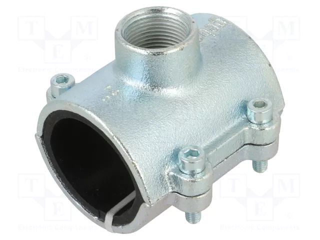 Splice terminal: fixing clamp; two-part,with side outlet; 10bar GEBO 01.261.28.0603