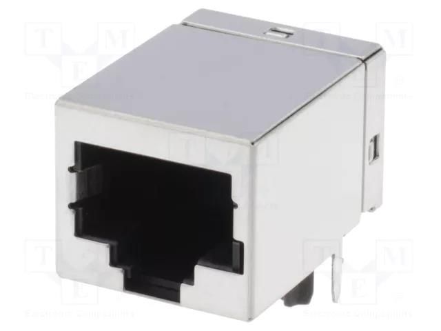 Connector: RJ45; socket; PIN: 8; Cat: 5e; shielded; 8p8c; on PCBs; THT TE Connectivity 5558342-1