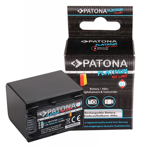 PATONA Platinum Battery f. Sony NP-FV70 FDR-AX40 FDR-AX45 FDR-CX680 NEX-VG30, PATONA 1311 4055655211758