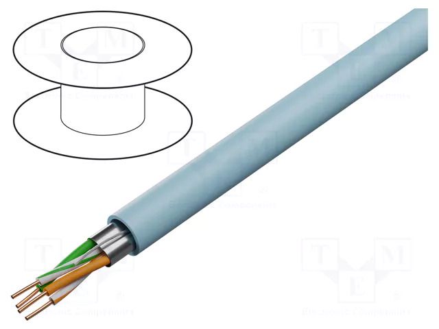 Wire; F/UTP; 2x2x24AWG; industrial Ethernet,outdoor; 5e; wire; Cu BELDEN 7933A.1NH1000
