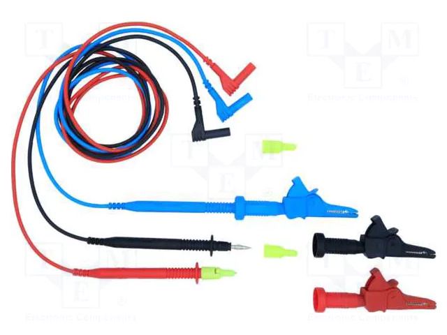 Test leads; Inom: 16A; Len: 1.3m; insulated; crocodile clip x3 GOSSEN METRAWATT GM-Z110C
