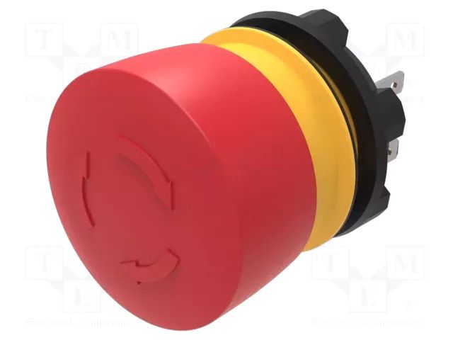 Switch: emergency stop; 22mm; Stabl.pos: 2; NC + NO; red; none; 84 EAO 84-5530.0020