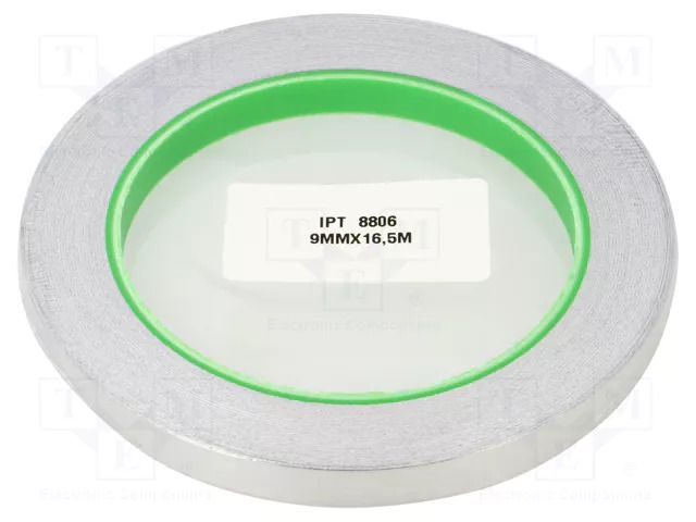 Tape: shielding; W: 9mm; L: 16.5m; Thk: 0.078mm; acrylic conductive IPT AL40C-9MM-16.5M