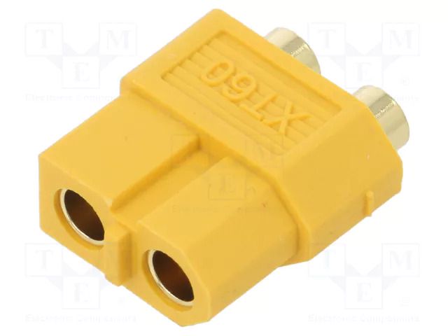 Connector: DC supply; socket; female; XT60; 30A; 500V; PIN: 2; THT AMASS XT60PB-F