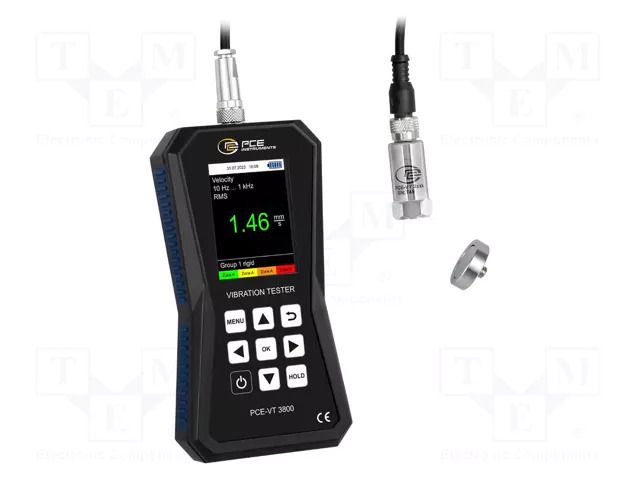 Vibrometer; Display: LCD TFT 2,8"; Meas.accur: ±2%; Illumin: yes PCE INSTRUMENTS PCE-VT3800