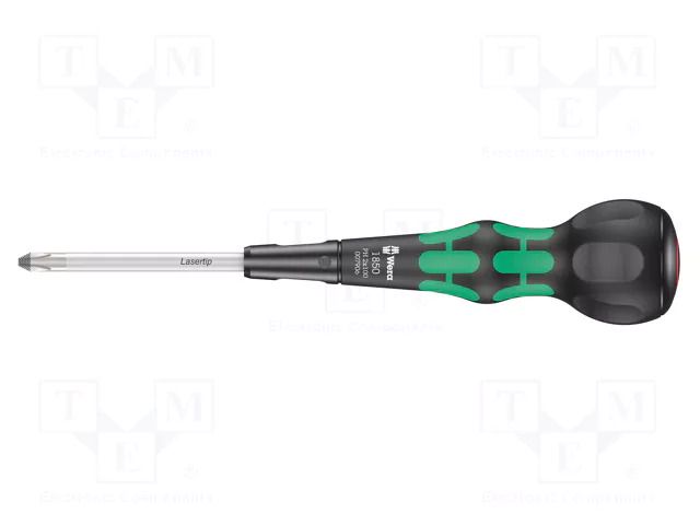Screwdriver; Phillips; PH2; 235mm; Kraftform Ball-Grip 1850 WERA WERA.05007906001