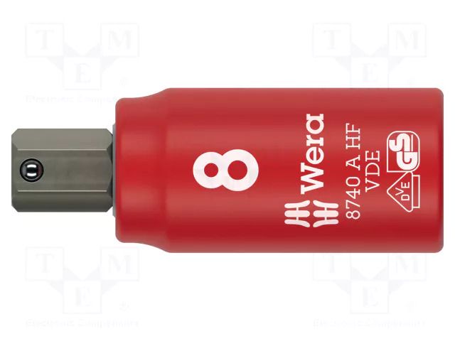 Socket; 6-angles,insulated,socket spanner; HEX 8mm; 1/4"; 1kVAC WERA WERA.05005904001