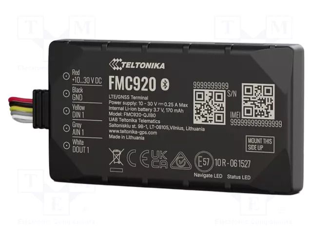 Module: GPRS/GNSS; Bluetooth: 4.0,BLE; accelerometer; 128MBFLASH TELTONIKA TELEMATICS FMC920