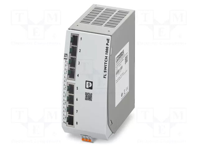 Switch PoE Ethernet; unmanaged; Number of ports: 8; 46÷57VDC PHOENIX CONTACT 1343034