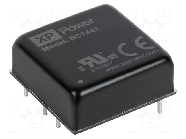 Converter: DC/DC; 40W; Uin: 9÷36VDC; Uout: 5VDC; Iout: 8A; 1"x1"; THT XP POWER BCT40T24S05