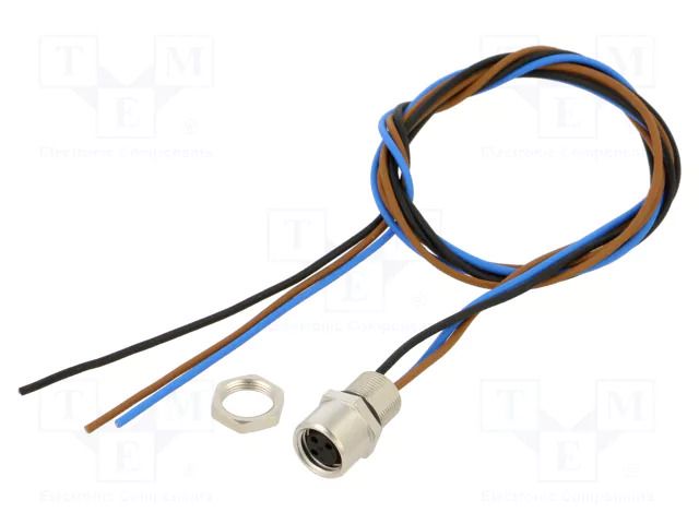 Cable: for sensors/automation; M8; PIN: 3; straight; 0.5m; socket BALLUFF BCC0E4Y