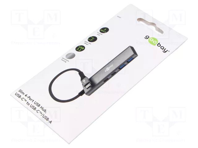 Hub USB; USB A socket x2,USB C socket x2,USB C plug; USB 3.2 GOOBAY GOOBAY-76563