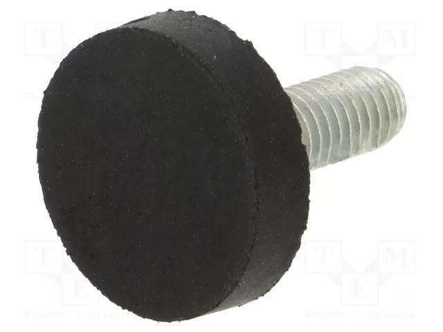 Vibroisolation foot; Ø: 20mm; Thread len: 18mm; steel; H: 5mm ELESA+GANTER EG-412718