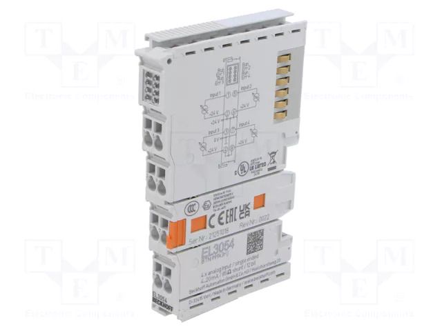 Automation module: analog input; -25÷60°C; IP20; IN: 4; EtherCAT Beckhoff Automation EL3054