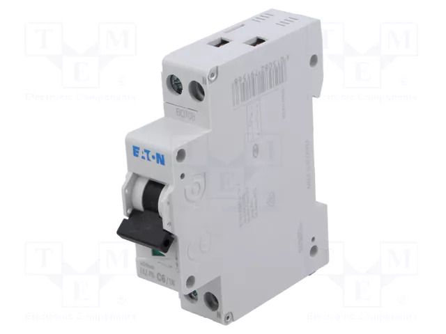 Circuit breaker; 230/400VAC; Inom: 6A; Poles: 1+N; Charact: C; 10kA EATON ELECTRIC FAZ-PN-C6/1N