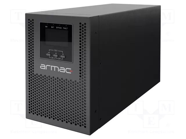 Power supply: UPS; 1kW; 1kVA; 208÷240V; 354x145x224mm; 9Ah; 6h ARMAC T/1000I/PF1/DF