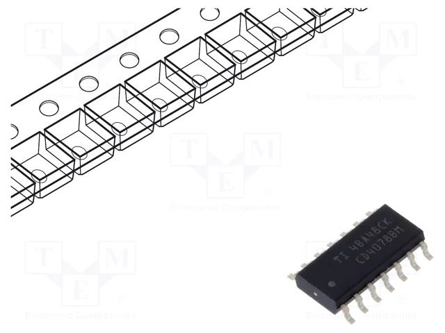 IC: digital; combination,NOR/OR; Ch: 1; IN: 8; CMOS; SMD; SO14; CD4000 TEXAS INSTRUMENTS CD4078BM96