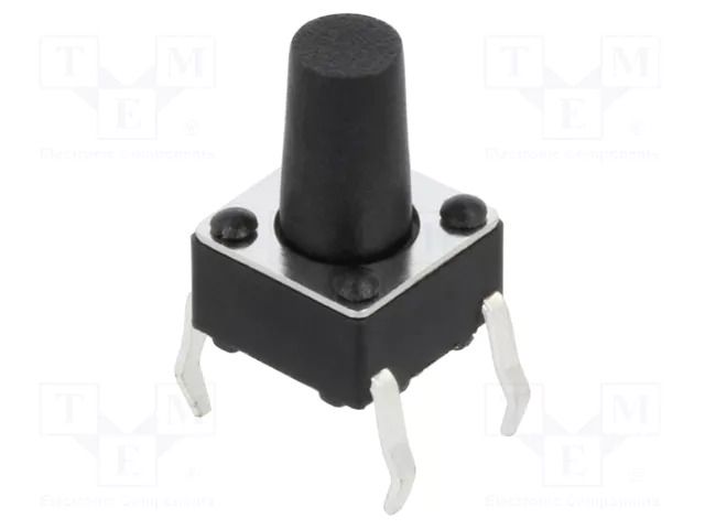 Microswitch TACT; SPST; Pos: 2; 0.05A/12VDC; THT; 2.45N; 6x6x3.5mm CONNFLY TACT4101-114250-A