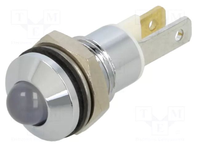 Indicator: LED; prominent; white; 3.2VDC; Ø8mm; metal CML INNOVATIVE TECHNOLOGIES 1904005W5D