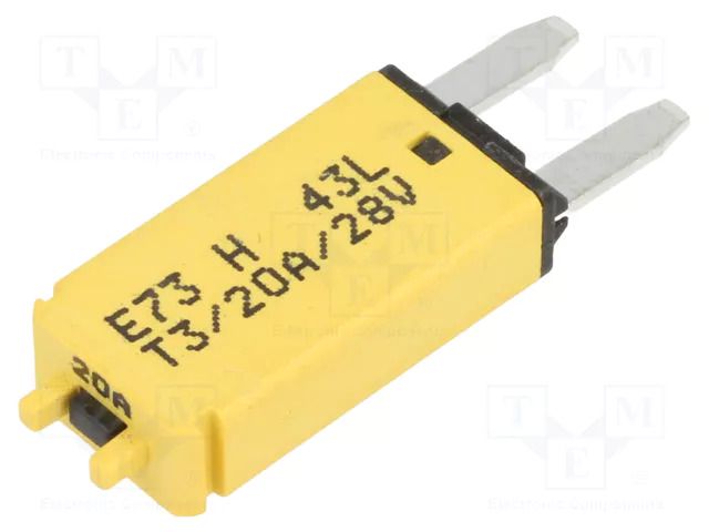Fuse: resettable; 20A; 28VDC; automotive; MINI GLOSO E73-20H-8-01