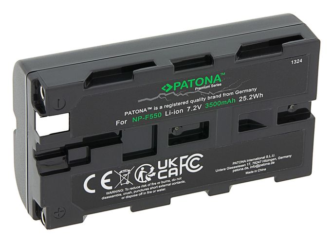 PATONA Premium Battery f. Sony NP-F550 F330 F530 F750 F930 F920 F550, PATONA 1324 4055655215893