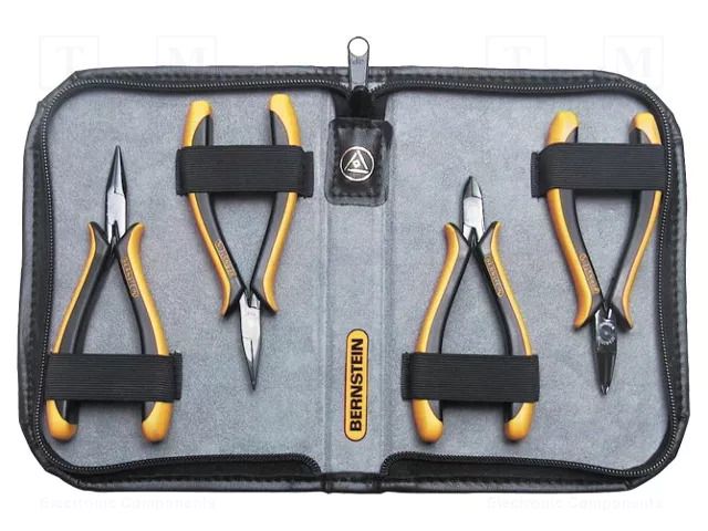 Kit: pliers; ESD; bag; 4pcs. BERNSTEIN BRN-3-680