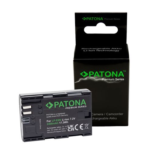  PATONA Premium Battery f. Canon LP-E6N LPE6N XC10 EOS 90D 80D 7D 70D 6D 60D EOS R, PATONA 1259 4055655175005