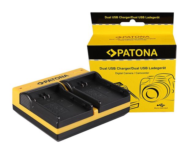 PATONA Dual Charger for Konica Minolta Nikon EN-EL3 Dynax 5D 7D Nikon EN-EL3 Minolta incl. Micro-USB Cable, PATONA 191533 4055655186872