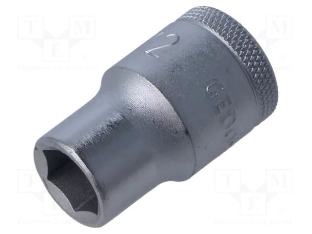 Socket; 6-angles,socket spanner; 12mm; 1/2"; tool steel; L: 38mm GEDORE GEDORE-6130450