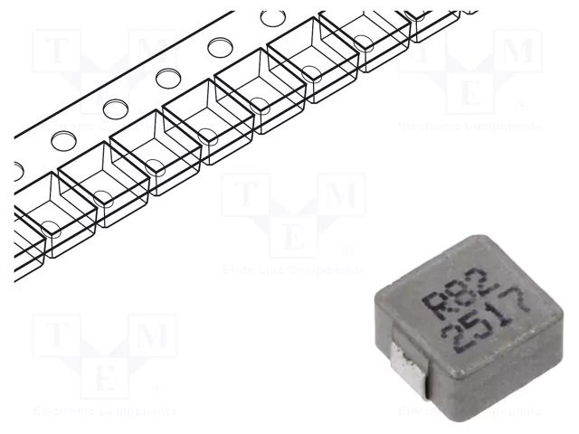 Inductor: wire; SMD; 820nH; ±20%; P; 5.7x5.2x2.8mm JANTEK JRPI0503P-R82M