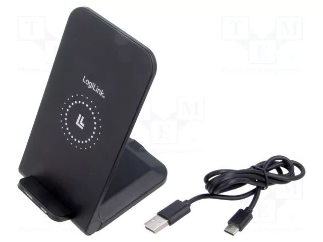 Inductance charger; black; Standard: Qi; 5VDC,9VDC; 15W LOGILINK PA0315