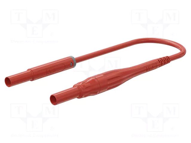 Test lead; 8A; insulated; Urated: 1kV; Len: 2m; red; Insulation: PVC STÄUBLI SAK-4N-F10-I-20022