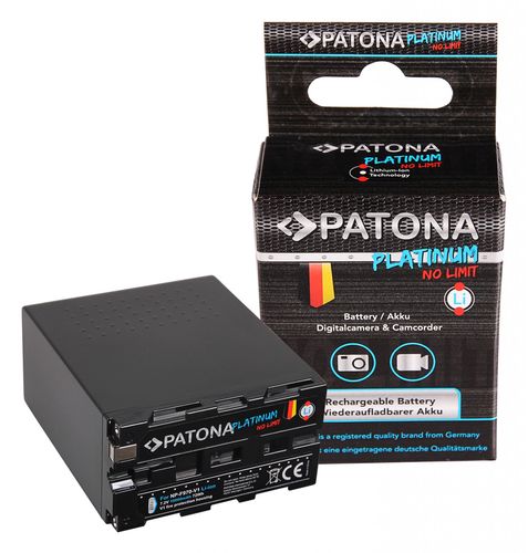 PATONA Platinum Battery f. Sony NP-F970 NP-F960 NP-F950 in heat resistant V1 case 10.000mAh, PATONA 1337 4055655218832