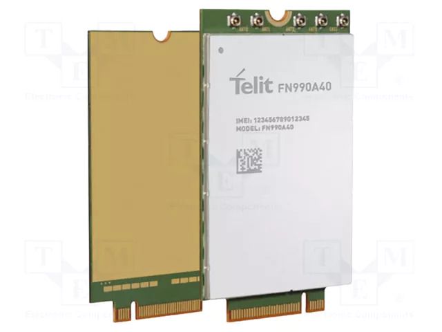 Module: 5G; Down: 4.9Gbps; Up: 550Mbps; M.2; 3G,4G,5G,GNSS; M.2 TELIT FN990A40W05T050100