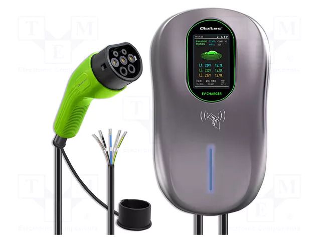 Charger: eMobility; 1x0.5mm2,5x6mm2; 220/480VAC; 22kW; IP54; 5m QOLTEC QOLTEC-52430