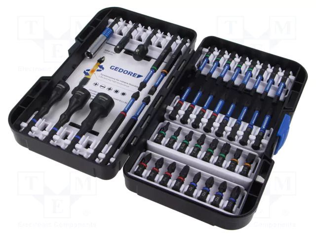 Kit: screwdriver bits; hex key,Phillips,Pozidriv®,slot,Torx® GEDORE GEDORE-3100316