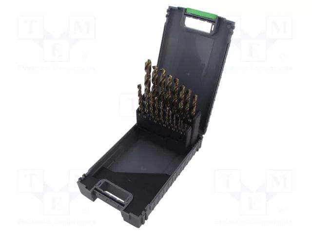 Drill set; for metal; Ø: 1÷10mm; high speed steel cobalt HSS-Co RECA RECA-0621-999-910