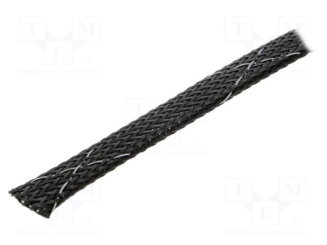 Braid; ØBraid : 9.53÷12.7mm; polyester; black; L: 61m; reel PANDUIT SE38PFR-TR0