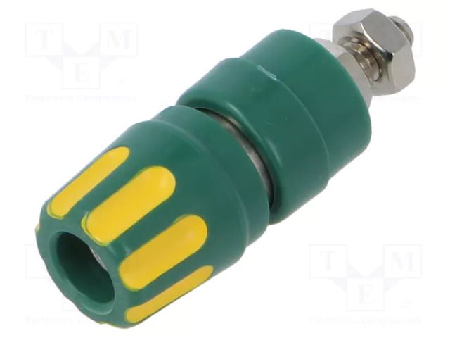 Connector: 4mm banana; socket; 30VAC; 60VDC; 35A; yellow-green HIRSCHMANN T&M PKI10AGEGN