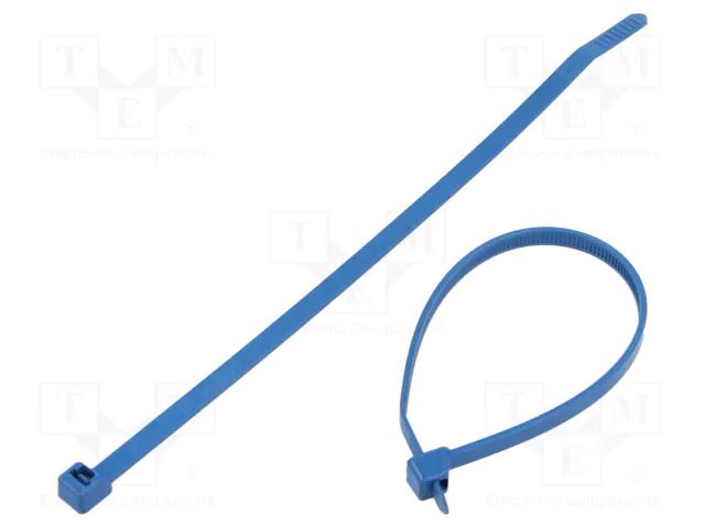 Cable tie; with metal; L: 186mm; W: 4.8mm; blue; polyamide PANDUIT PLT2S-C96A