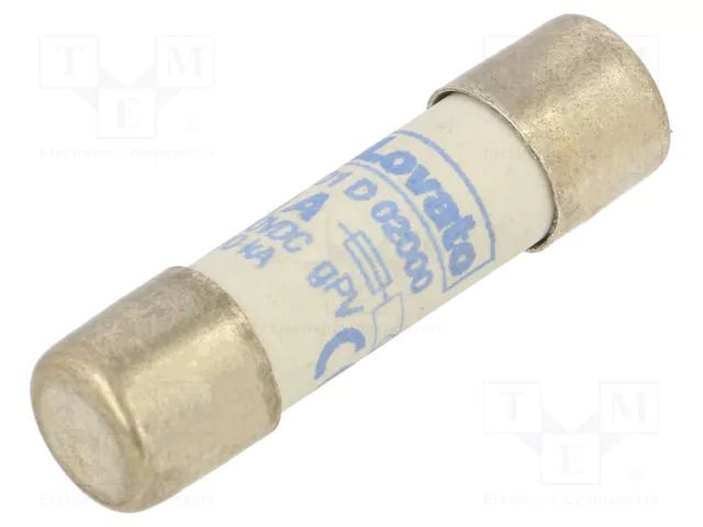 Fuse: fuse; 20A; 1kVDC; gPV; 10x38mm LOVATO ELECTRIC FE01D02000