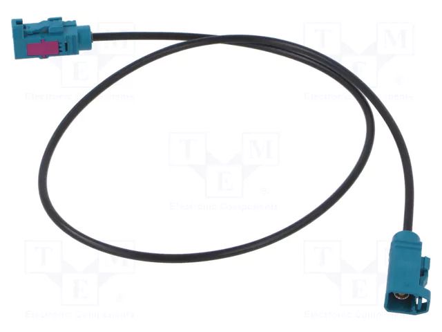 Cable; 500mm; Fakra female,both sides; straight MTA 7132084