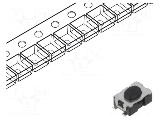 Microswitch TACT; SPST; Pos: 2; 0.05A/32VDC; SMT; none; 1.96N; 1.9mm JIANFU TVAF47019FBSR