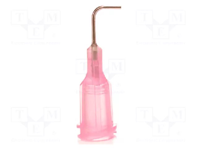Needle: steel; 0.5"; Size: 20; bent at 45°; Mounting: Luer Lock METCAL 920050-90BTE