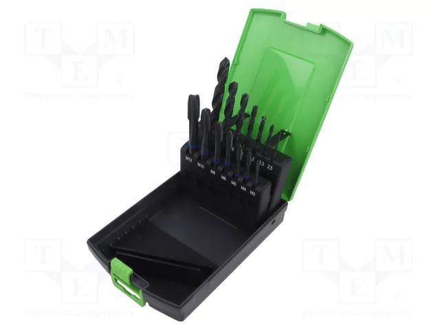 Kit: taps; to the through holes; Holder: square,machine; Blue RECA RECA-0624-010-312