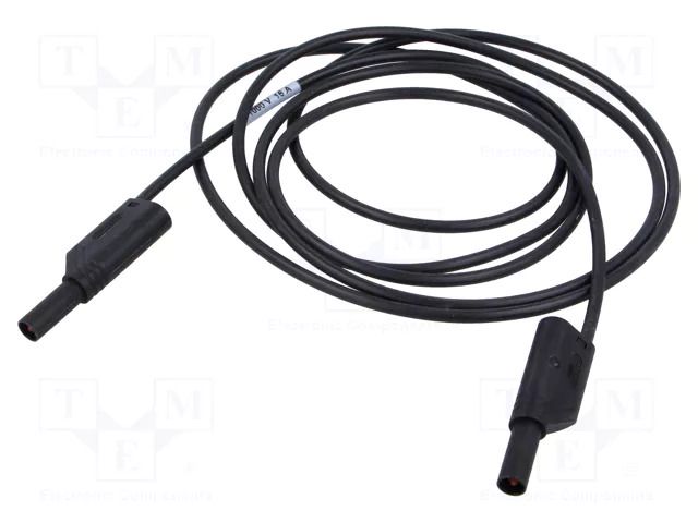 Test lead; 16A; banana plug with axial socket 4mm,both sides HIRSCHMANN T&M MLSSILWS200/1SW